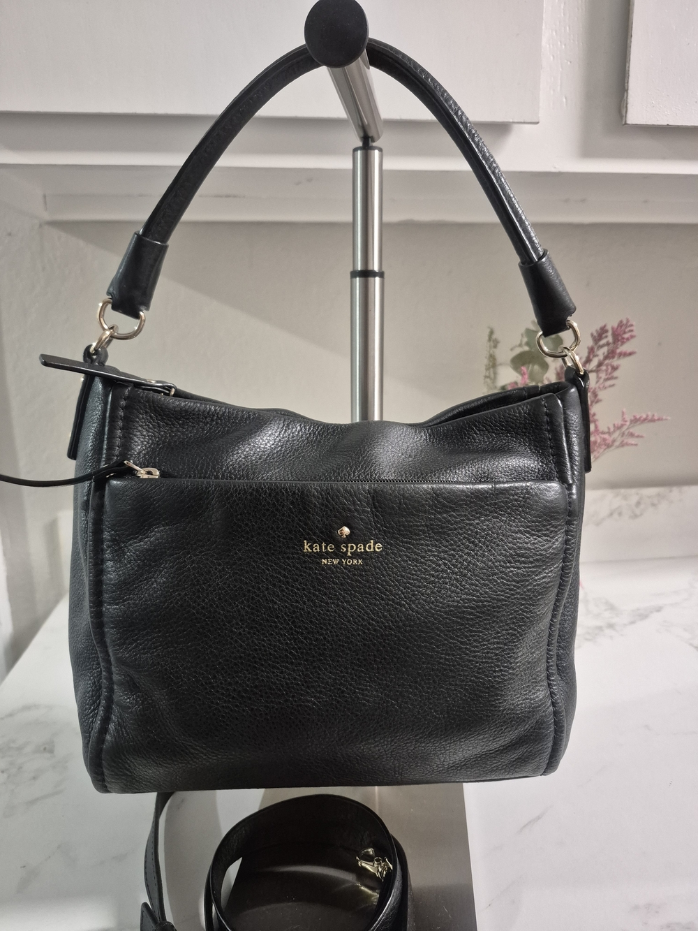 kate spade Black Leather Shoulder Bag